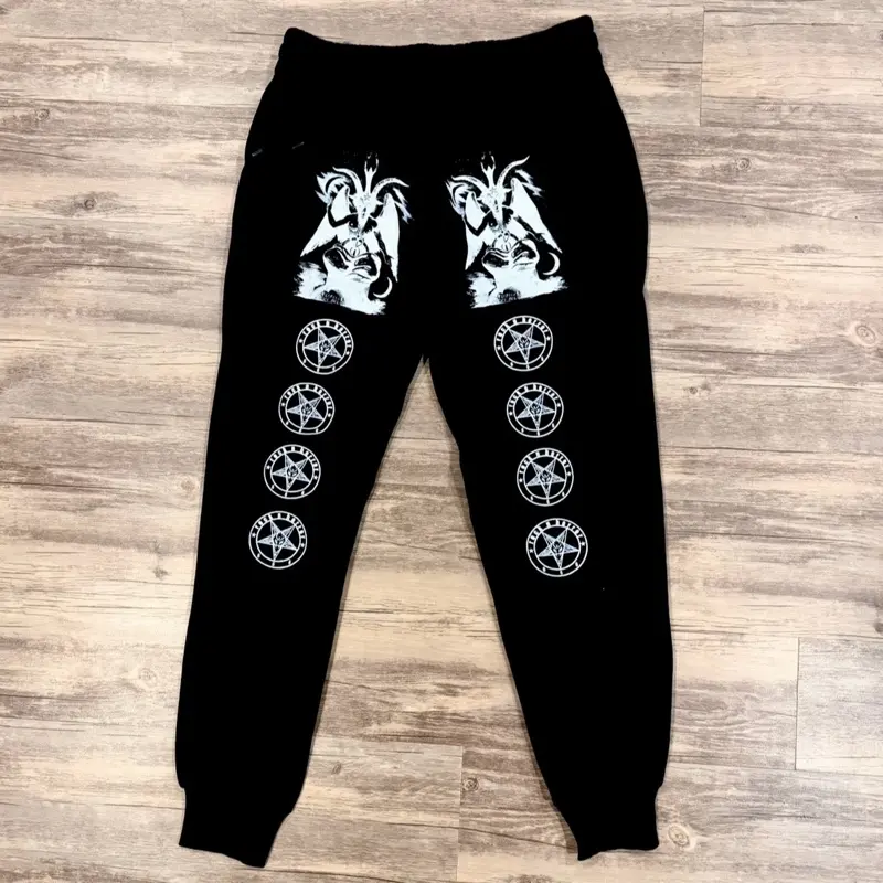 Baphomet joggers… (men’s unisex super soft  joggers with drawstring two front pockets on each side and one back pocket.)
