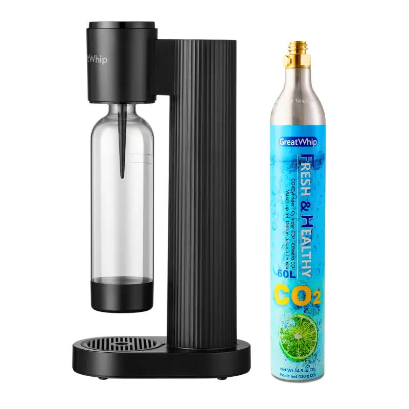 GreatWhip Home Soda Maker Machine, 1L BPA-Free Carbonating Bottle, Fresh Fruit DIY Beverages Tool with Convenience for Fizzy Sparkling Water