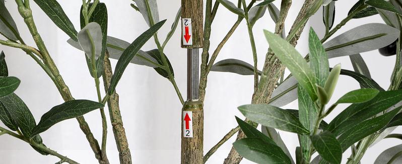 SHareconn 7FT Artificial Olive Tree Faux Silk Plant with Natural Wood Trunk & Lifelike Fruits for Modern Home Office Living Room Decor