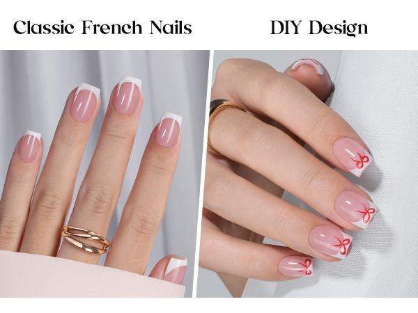 [LIVE ONLY] Beetles X Press Plus French Press-On Nails Tips Kit, Classic & Natural French Tip Nail Kit, Perfect for DIY Manicures & Gifting