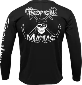 Pirate Cross Anchor Long Sleeve Performance Crew Neck