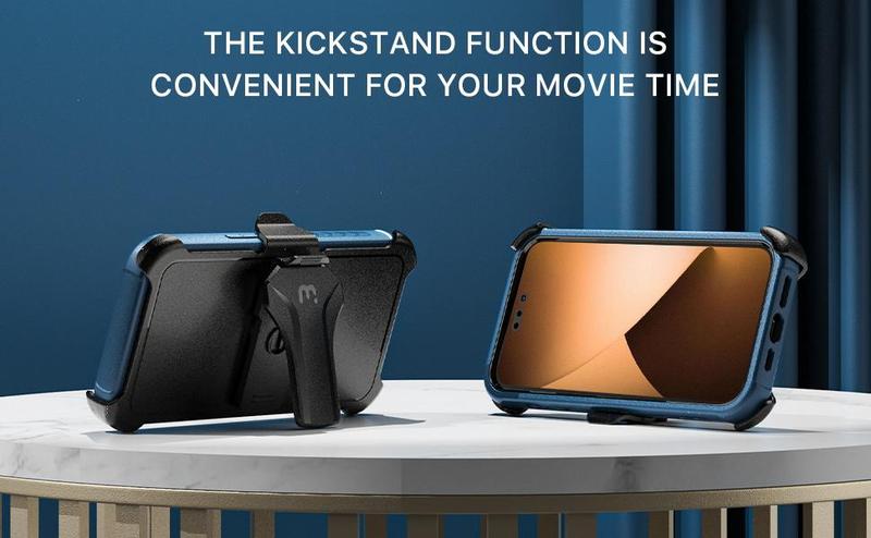 MYBAT PRO Maverick Series  Protective Case with Belt Clip Holster,  Drop-proof, Shockproof, with 360° Rotating Kickstand, Heavy Duty Protection