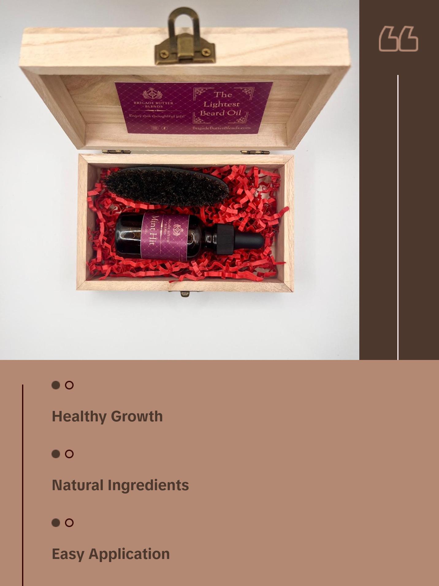 Beard Growth Oil with Comb Gift Set