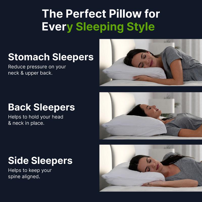 GhostBed Faux Down Pillow - Down Alternative with Cool Microfiber Gel Soft Comfortable GhostBed Faux Down Pillow - Down Alternative with Cool Microfiber Gel Soft Comfortable