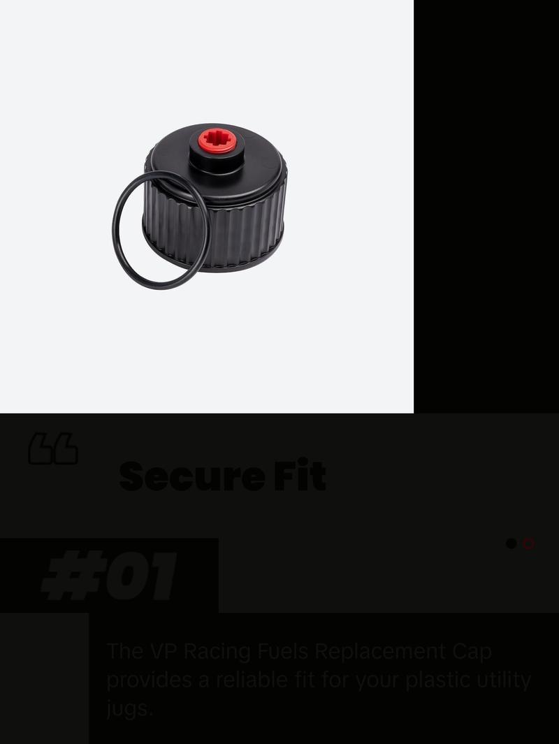 VP Racing Fuels Replacment Cap for Plastic Utility Jug Black VP Racing Fuels Replacment Cap for Plastic Utility Jug Black