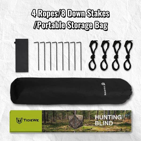 【Tidewe Hunting Winter】TideWe See Through Hunting Blind, 3-4 Person Pop Up Ground Deer Blind Camping Tents Blind Hiking Blind Tents Hiking Equipment