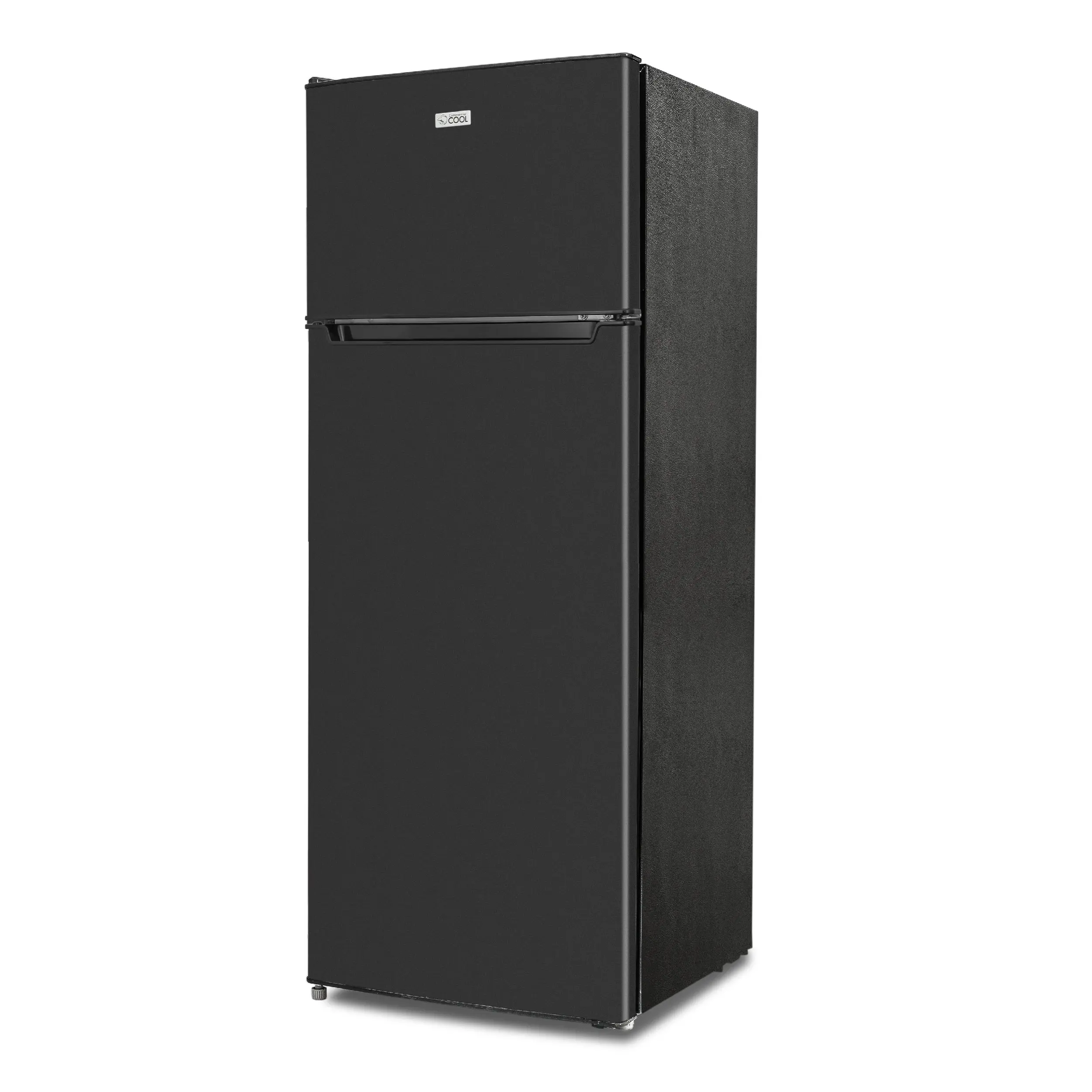 Commercial Chef 7.7 Cu. Ft. Top Mount Refrigerator-Freezer (Kitchen & Household Appliances) with Interior Light, Adjustable Thermostat, 2 Adjustable Glass Shelves, Vegetable Crisper, Full Width Freezer Slide-Out Removable Wire Shelf, Black