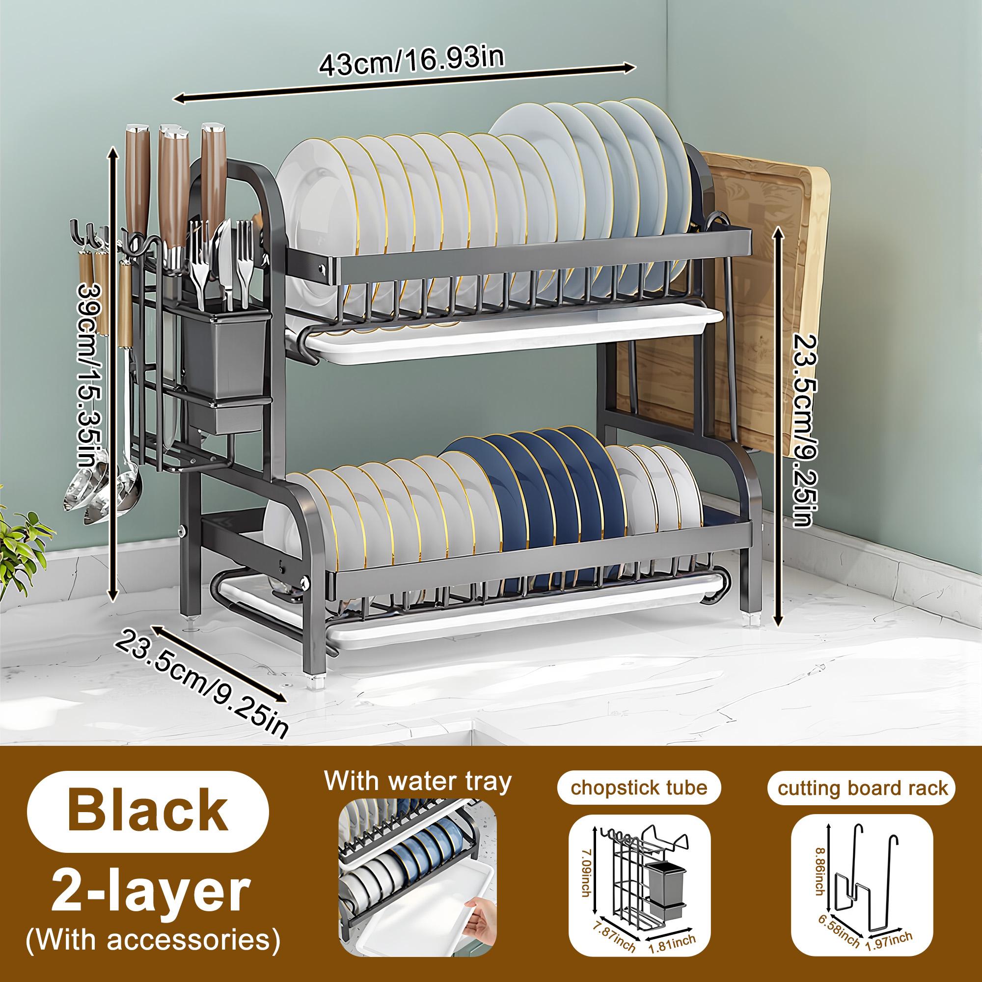 Bepatio 2 Tier Dish Drying Rack,Stainless Steel Dish Rack With Drainboard & Utensils Holder,Over Sink Rack Kitchen Dish Drying Rack,Kitchen Organizer Bepatio 2 Tier Dish Drying Rack,Stainless Steel Dish Rack With Drainboard & Utensils Holder,Over Sink Rack Kitchen Dish Drying Rack,Kitchen Organizer