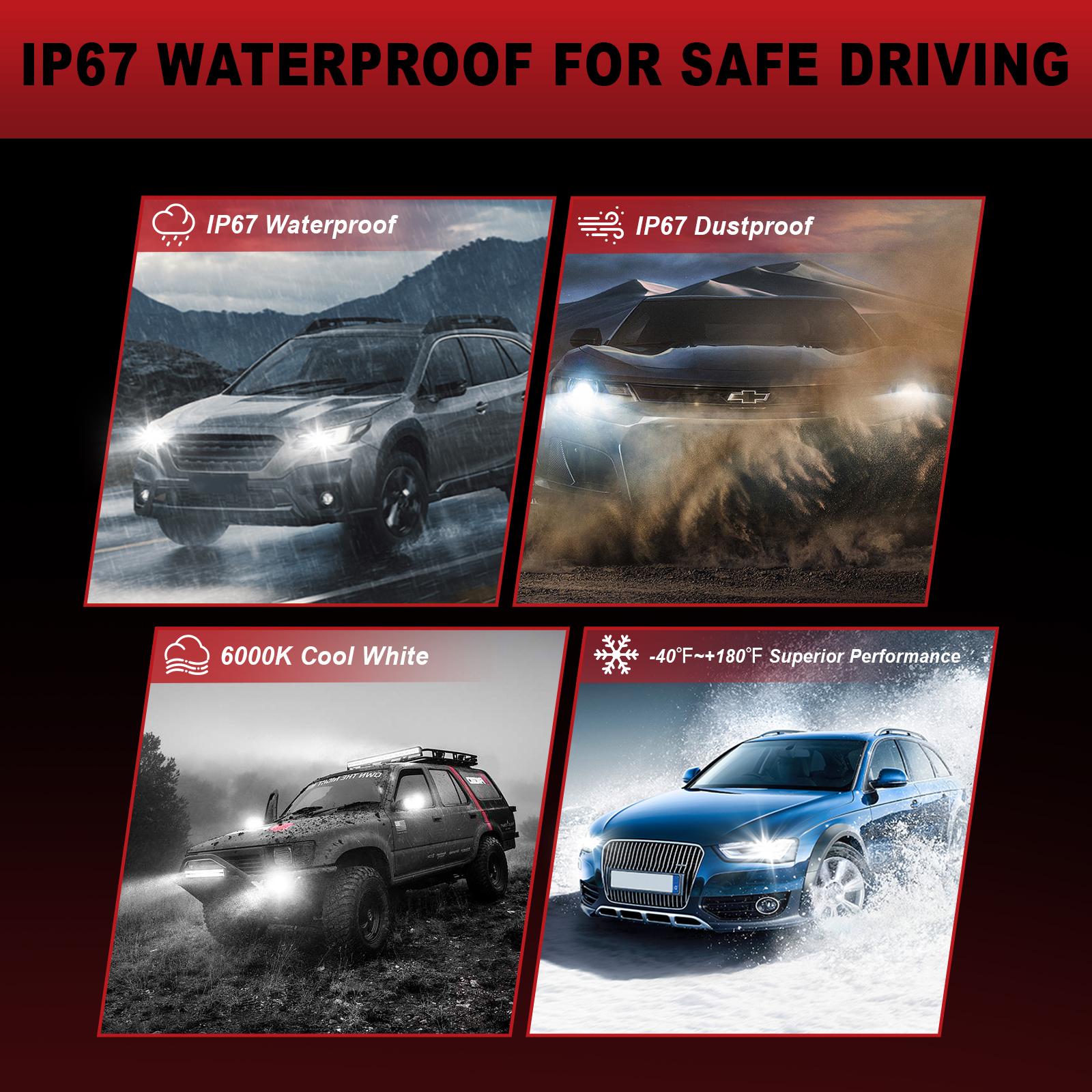 9005 HB3 LED Headlights Kit Low Beam Bulbs 7000LM Super Bright 6000K