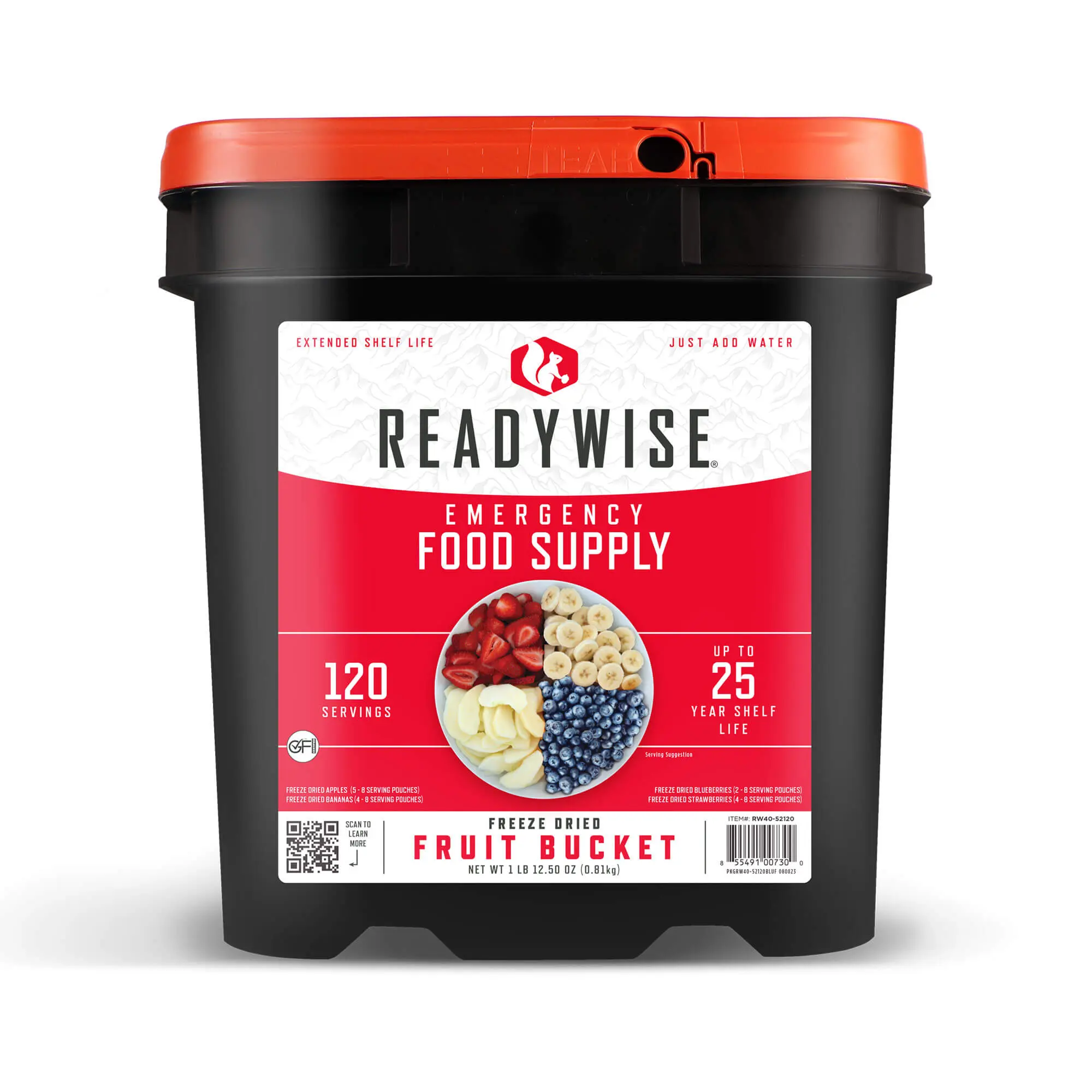 120 Serving Freeze-Dried Fruit Bucket