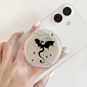 Black Dragon Phone Grip, Kindle Grip, Kindle Holder, Bookish Accessories, Phone Holder, Magnetic Phone Case Grip, Aesthetic Gifts For Reader