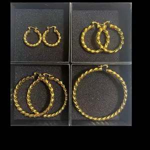 18k hk, Betty, clover, croquet bow, mouse, hoop earrings