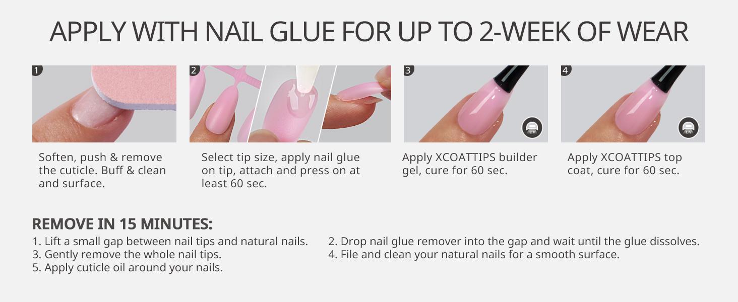 btartboxnails XCOATTIPS Soft Gel Nail Tips - Product only 150pcs Short White Press On Nails No accessories,  Square or Almond or Coffin Fake Nails