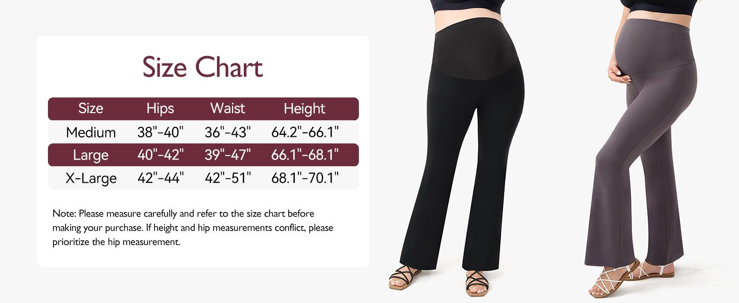 Momcozy Maternity Yoga Pants,MA003 Maternity Flare Leggings Over The Belly, Pregnancy Leggings Buttery Soft Triple Wrap Force