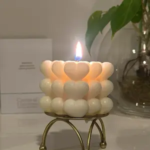 Bubble Heart Candle