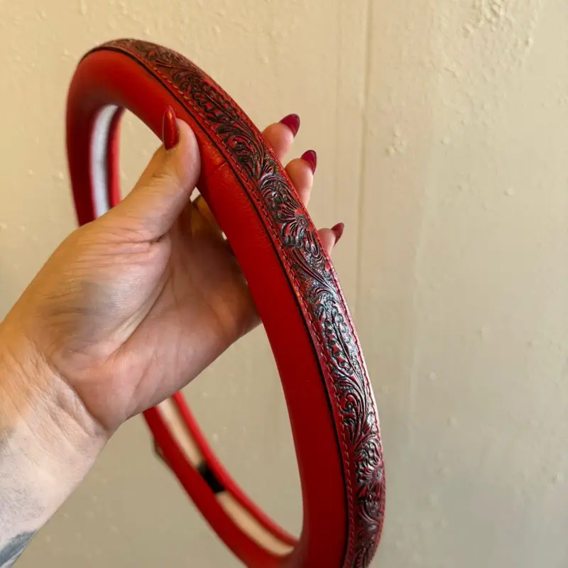 Leather 15” Steering Wheel Covers