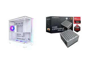 Computer Case PSU Combo -  Montech KING 45 PRO (W) Bundle with  Montech Century II 1200