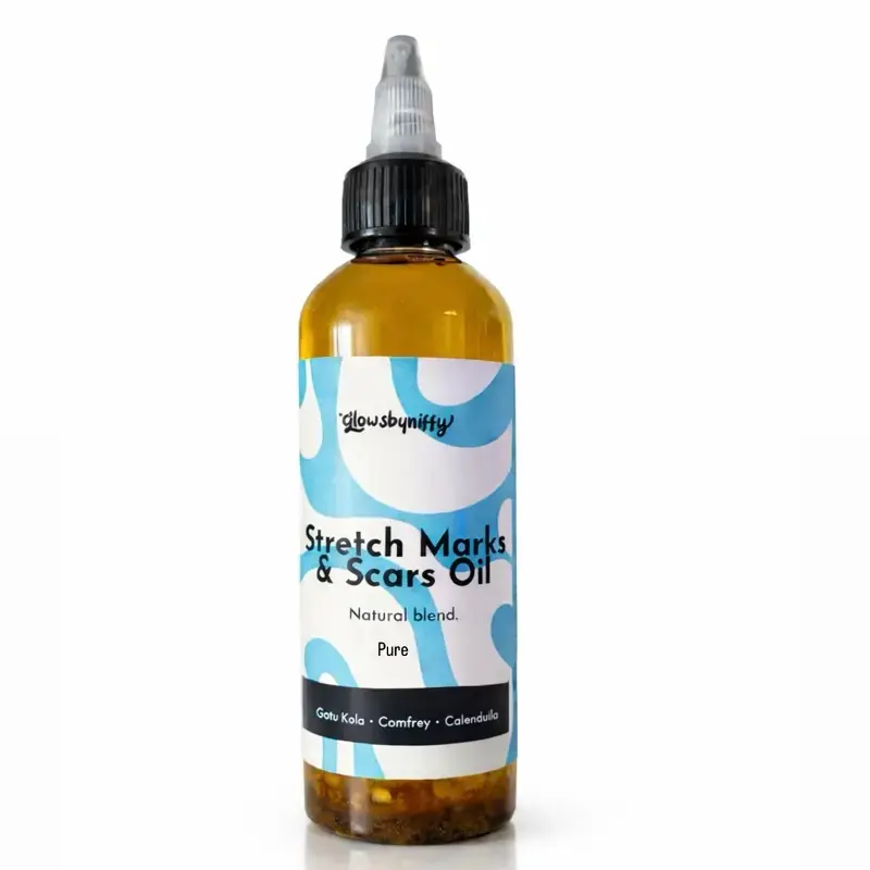Stretch Marks & Scars Body Massage Oil - 4 oz Pure Oils Blend Bottle, Improves Skin Elasticity, Reduces Blemishes, 4 Oz Bottles