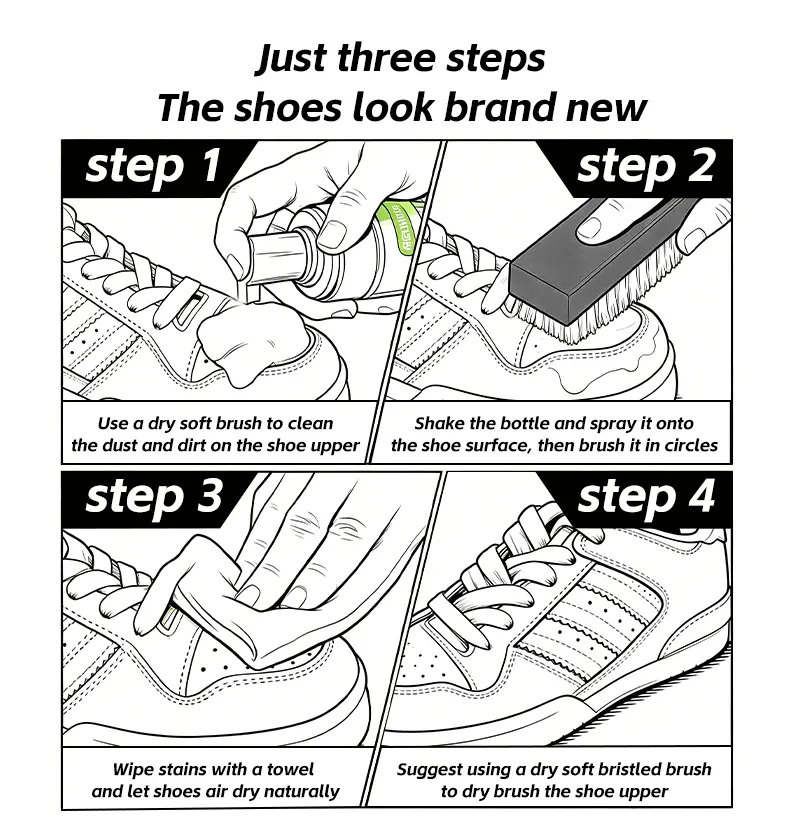 X-SMILE Shoe Care Kit (1 set): Sports shoe cleaning and care kit including dry cleaner, stain removal wipes, sports shoe cleaner, dedicated cleaning tools—an essential for shoe care.