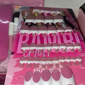 Medium Acrylic French Tip Nails and Toenails Set Combo - Perfect for Any Occasion