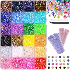 30,000 Pcs Resin Rhinestones – Multi-Purpose Flatback Gems for DIY Nail Art, Jewelry, Crafts & Holiday Party Décor
