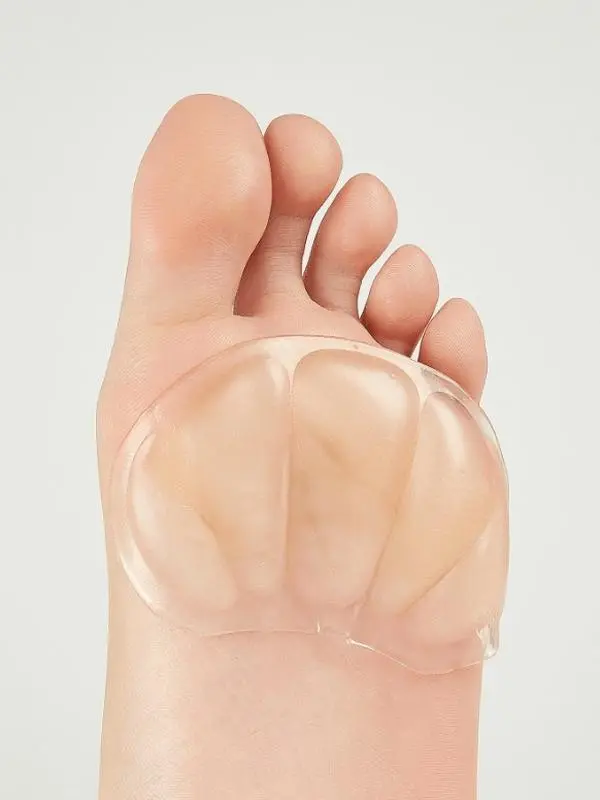 2 Pcs  Forefoot Pads Fan-Shaped Shock-Absorbing Anti-Slip Self-Adhesive Heel Protector Tool