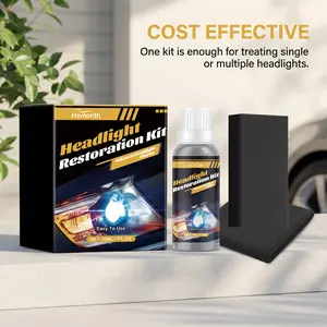 3pcs Headlight Care Kit Automotive Headlight Polishing Scratches Refurbishment Cleaning Maintenance Set