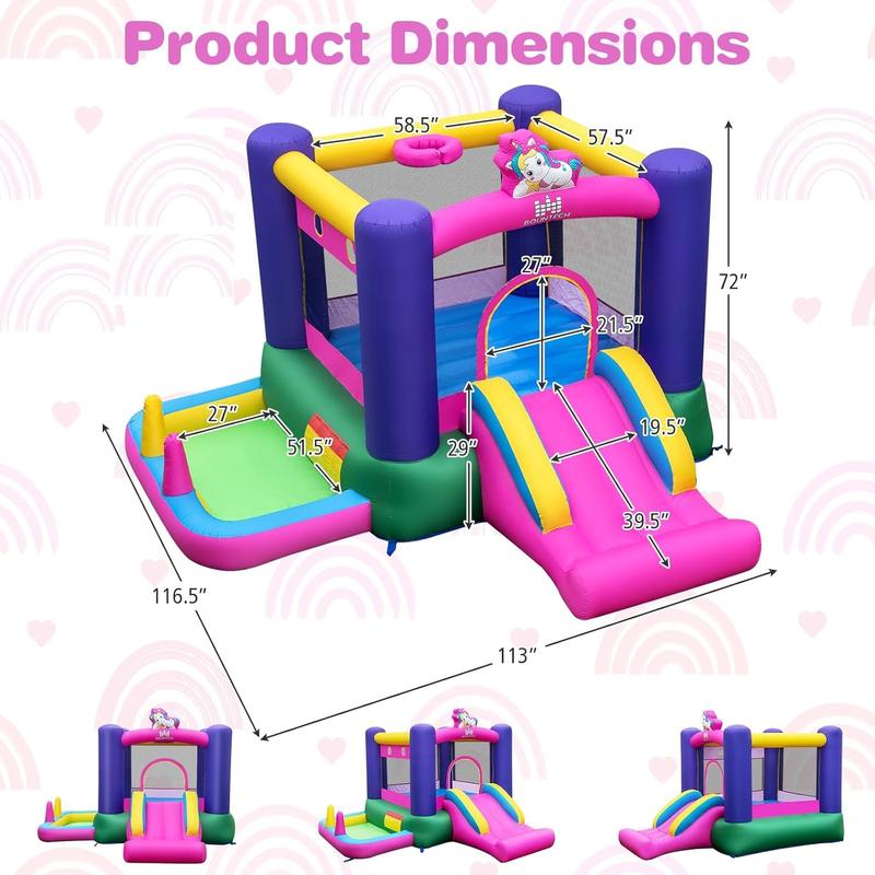 Horse-themed w/480w Blower,Basketball Hoop,BallPit