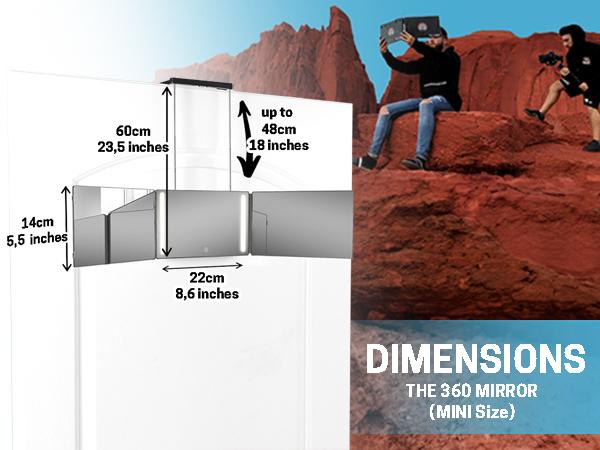 LIPFI'S 360 Barber Mirror – 3 Way Mirror for Self Hair Cutting, Adjustable Trifold Barber Mirror, 3 Sided Tri Fold Self Haircut System for Men & Women Braiding, Professional Mirror for Fades, Lineups, Tapers & Grooming, Folding Mirror for Home & Barbers