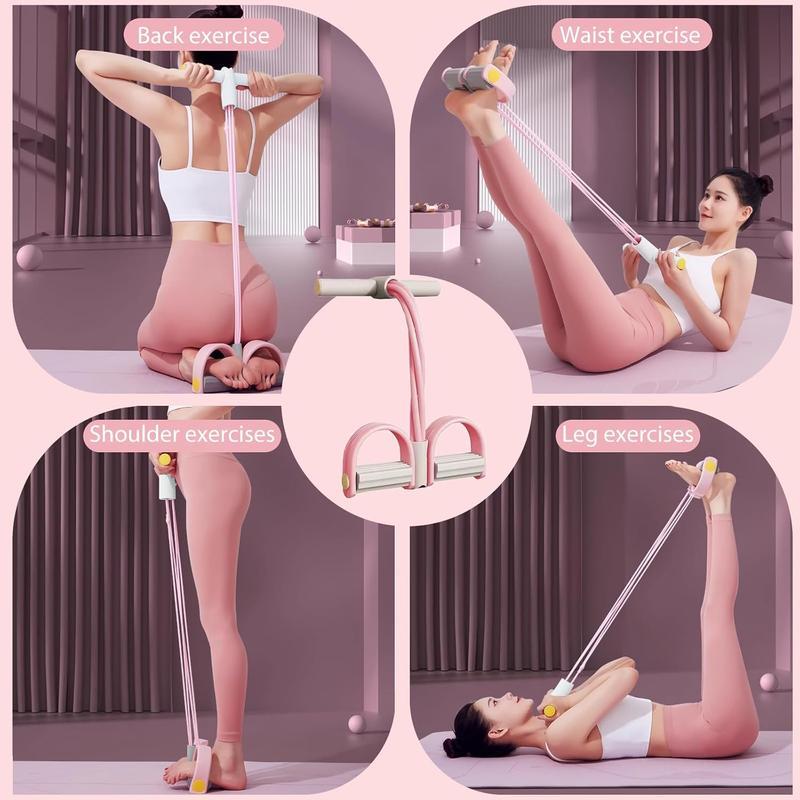 Home Gym Arm & Waist Training Pedal Band – Eco-Friendly Natural Latex Yoga Stretching Band with Adjustable Resistance