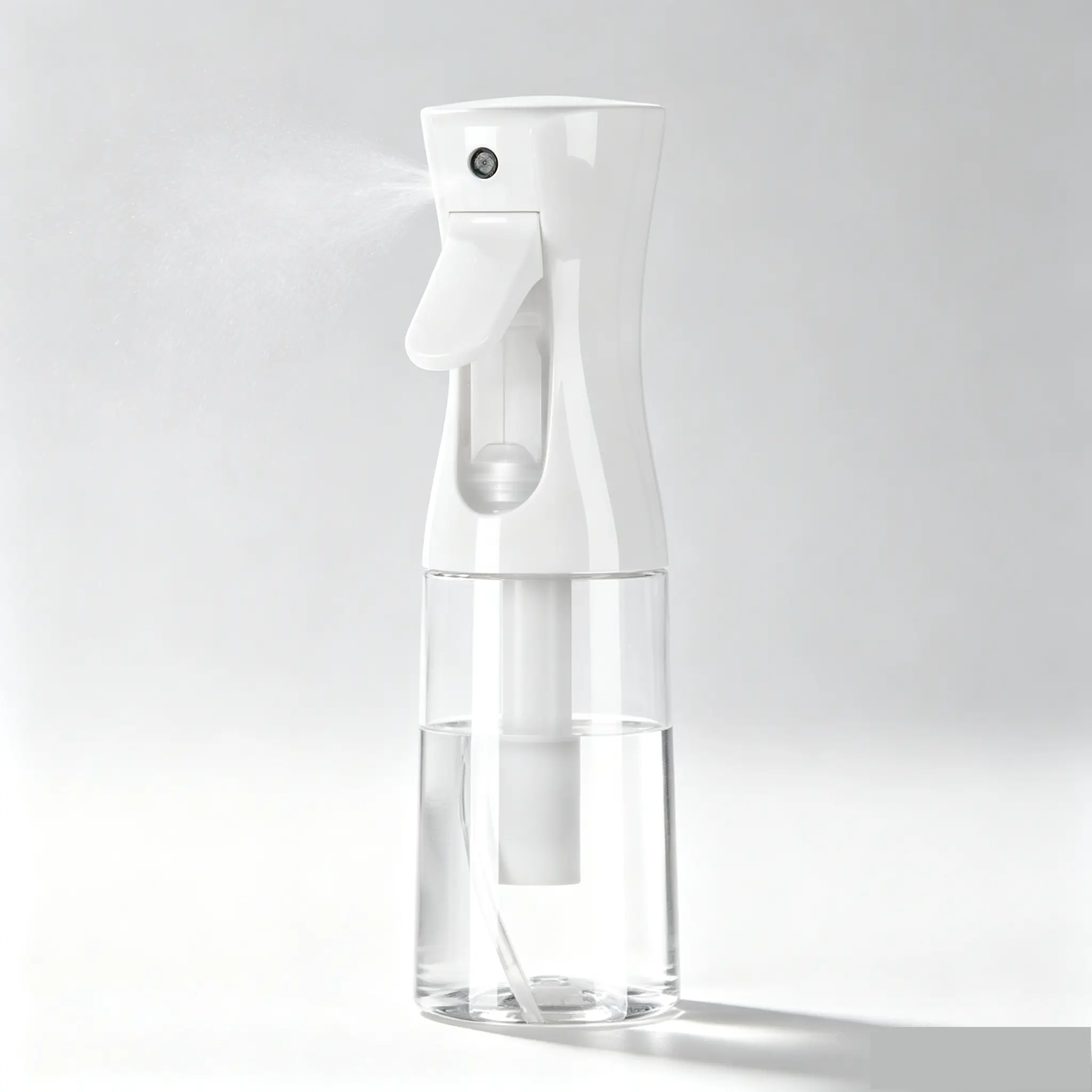 Refillable Plastic Continuous Spray Bottle with Ultra-Fine Mist and Lid – Home Supplies Storage Bottle for Hair, Plant, Clean Use, With Lid