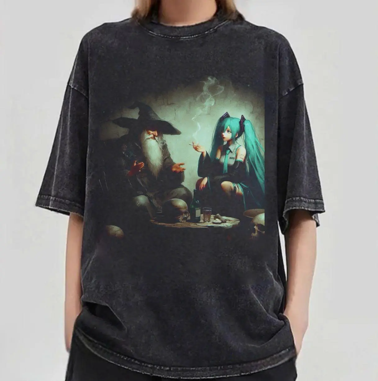 The Lord of the Rings Vintage Graphic Tee, Retro Galdalf Miku T-Shirt, Movies Unisex Meme Cringe Funny Dumb Shirt, Menswear Womenswear Streetwear Top