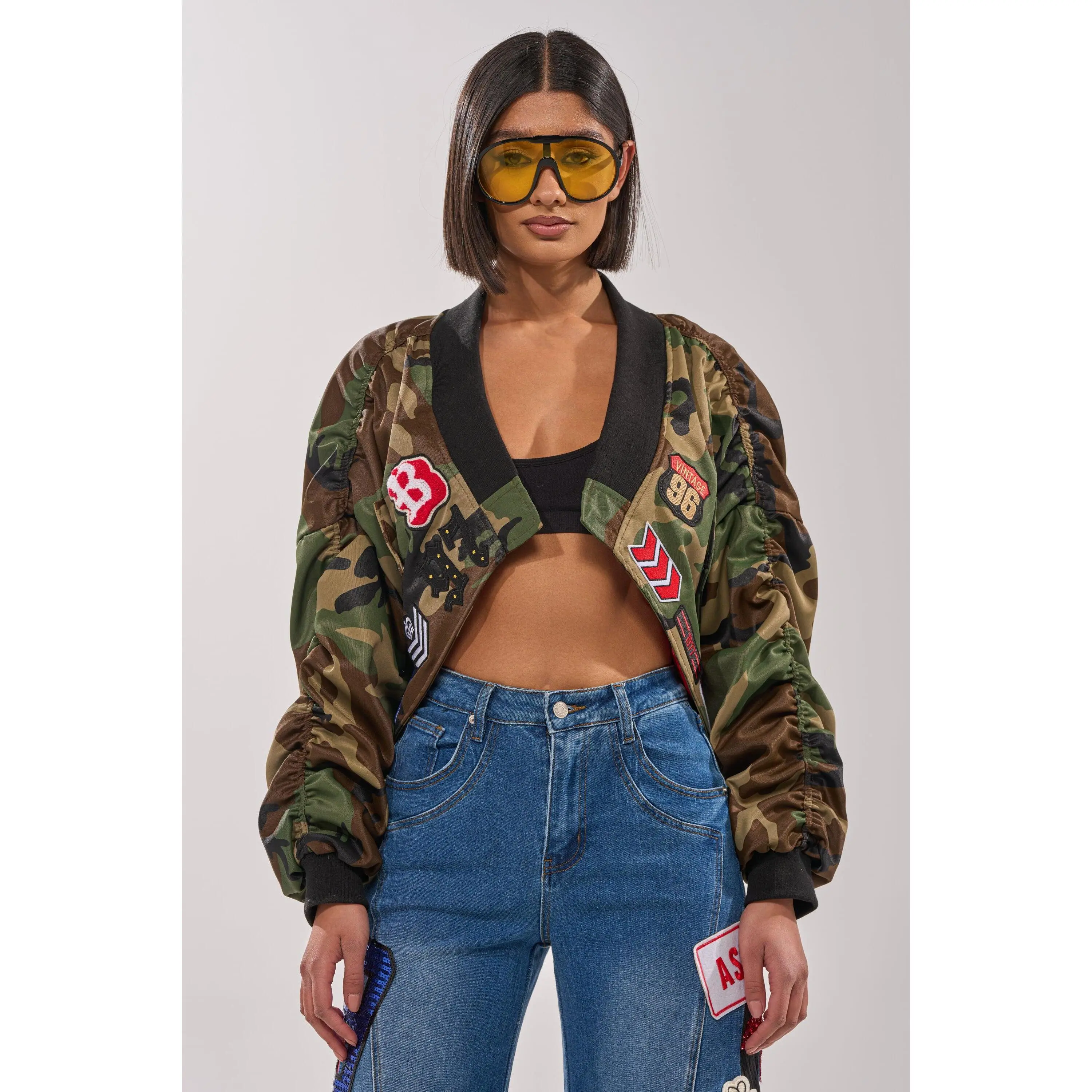 ON THE RUN CAMO BOMBER