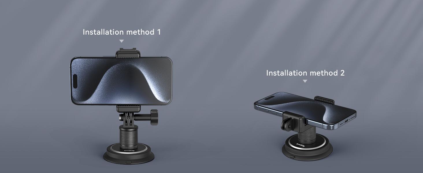 SmallRig 2-in-1 Gym Magnetic Suction Cup Phone Holder for iPhone 17/16Pro Max &Build in 6 Magnets Powerful Car Mount for GoPro Hero 13/12/11/10, for Akaso, for Insta360, for DJI OSMO Action 4/5, Pocket 3 and Phone 4347