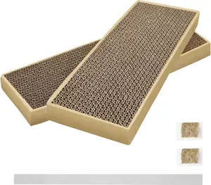Splicing Cat Scratch Pad Cat Scratchers Indoor Cats and Kitten 2 Pack Cat Scratching Pad Cat Scratcher Cardboard