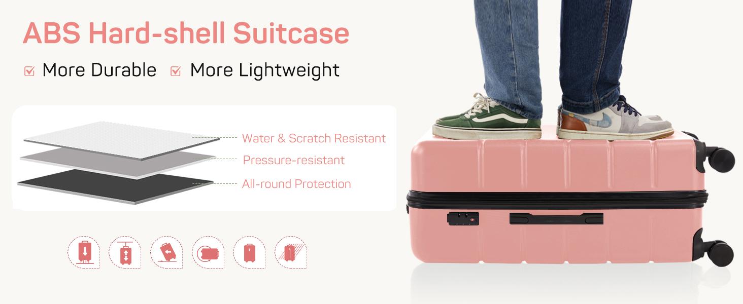 [Deal] Carry-On Luggage, Hard Shell Rolling Suitcase for Travel Expandable Lightweight with Spinner Wheels TSA Lock