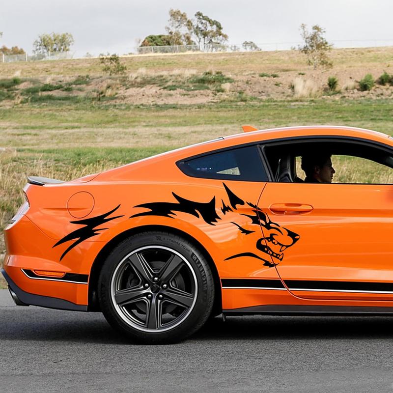 RAVOONY 2Pcs Wolf Car Sticker Decal for Car Body Side Stickers Auto Red-Eyed Wolf Totem Automotive Vinyl Truck Decal Bold Fierce Design Waterproof Universal Application Vehicle Exterior Decoration RAVOONY 2Pcs Wolf Car Sticker Decal for Car Body Side Stickers Auto Red-Eyed Wolf Totem Automotive Vinyl Truck Decal Bold Fierce Design Waterproof Universal Application Vehicle Exterior Decoration