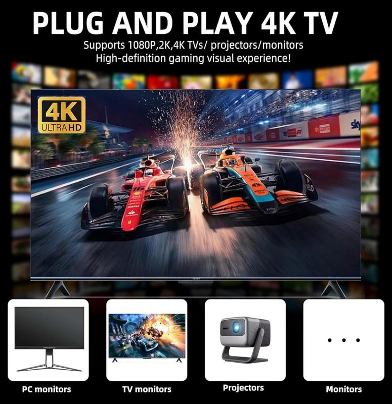 NEW Upgraded Retro M15 Game Stick with 20K Games 23 Emulators 4K HDMI Output Plug and Play Wireless Controller for TV Monitor Video Gamepad Console