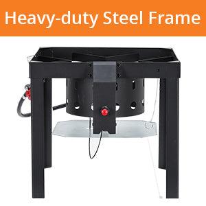 【GARVEE】100 Qt Seafood Boil Pot with 110,000 BTU Propane Stove & 10 PSI Regulator – Aluminum Crawfish Boiler for Outdoor Cooking, Crawfish & Seafood