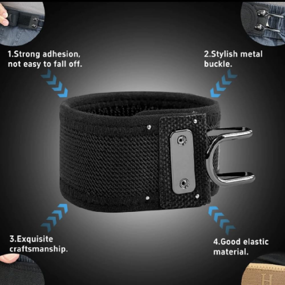 Unisex Elastic Waist Belt - Metal Hook Buckle Less Invisible Design for Work & EDC with Carabiner Unisex Elastic Waist Belt - Metal Hook Buckle Less Invisible Design for Work & EDC with Carabiner