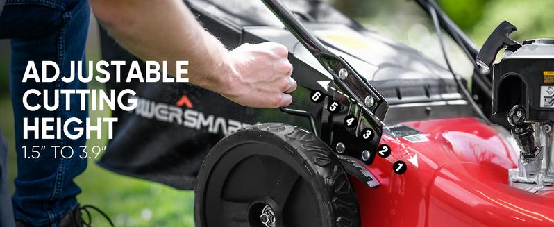 PowerSmart Self Propelled Gas Lawn Mower, 22 in. with 170cc OHV Engine, 2-in-1 Rear-Wheel Drive High Wheels, Red(V8622S1),reel mower, fly mower, rc mower