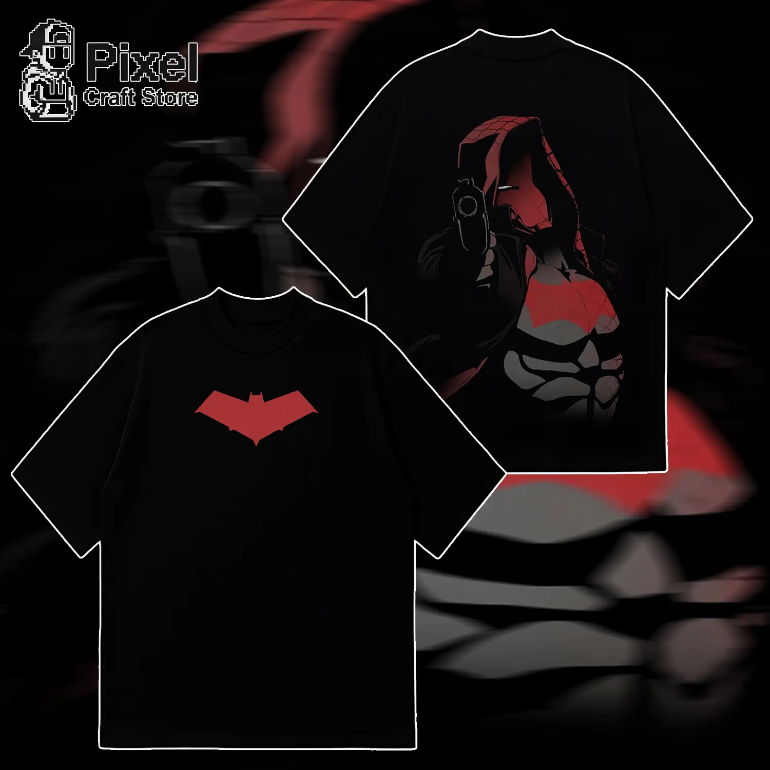 Red Hood Comics Graphic T-Shirt, Jason Todd The Outlaw Retro Tee, Vintage 90s Bootleg Style Streetwear, Oversized Unisex T-shirt