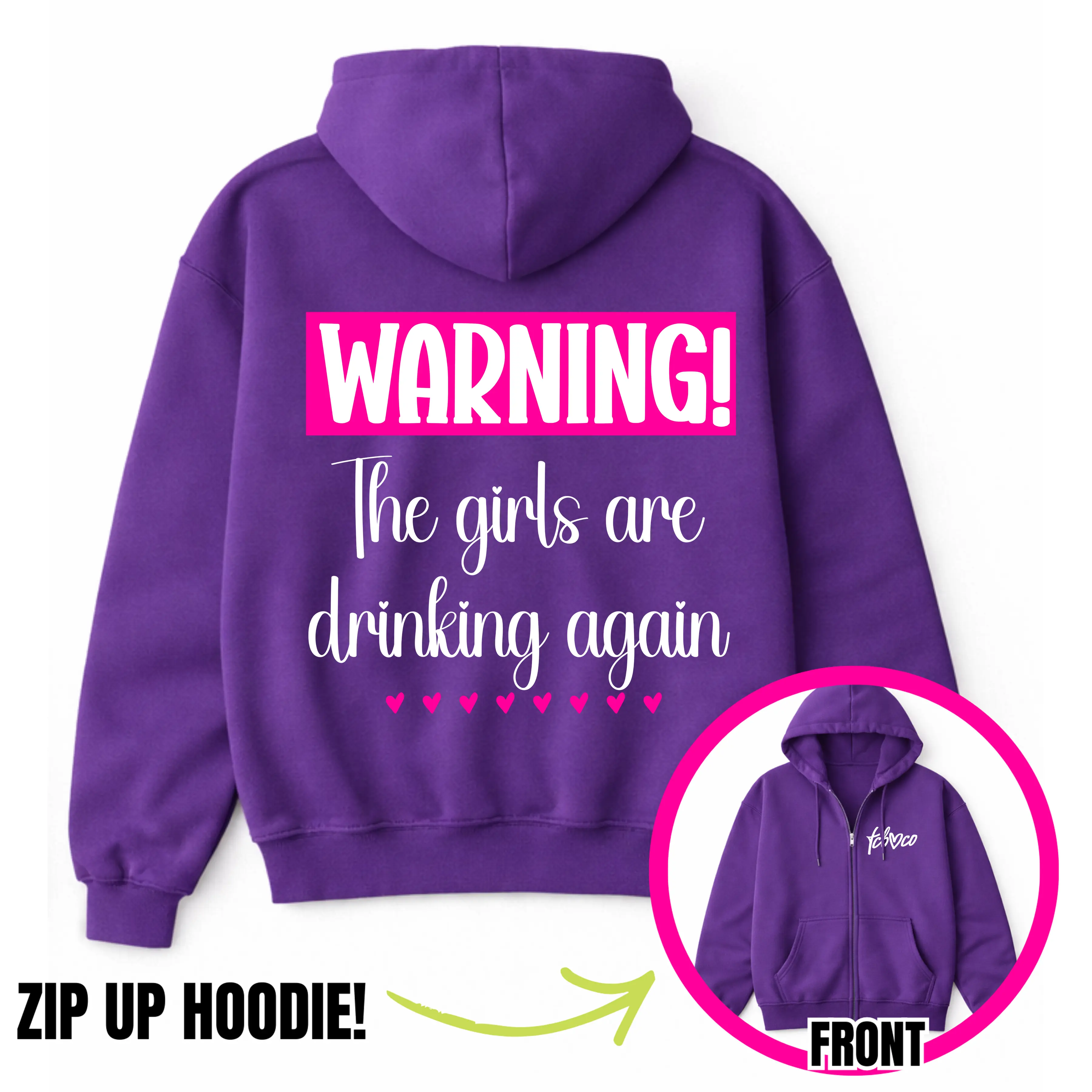 Whiskey Tango Foxtrot Zip Up Hoodie