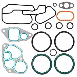 1823182C95 Engine Oil Cooler Mounting Gasket Kit Compatible with Navistar International 1993-1997 DT466E Engines, Replace 1823182C94 1823182C93 1823182C92 1823182C91