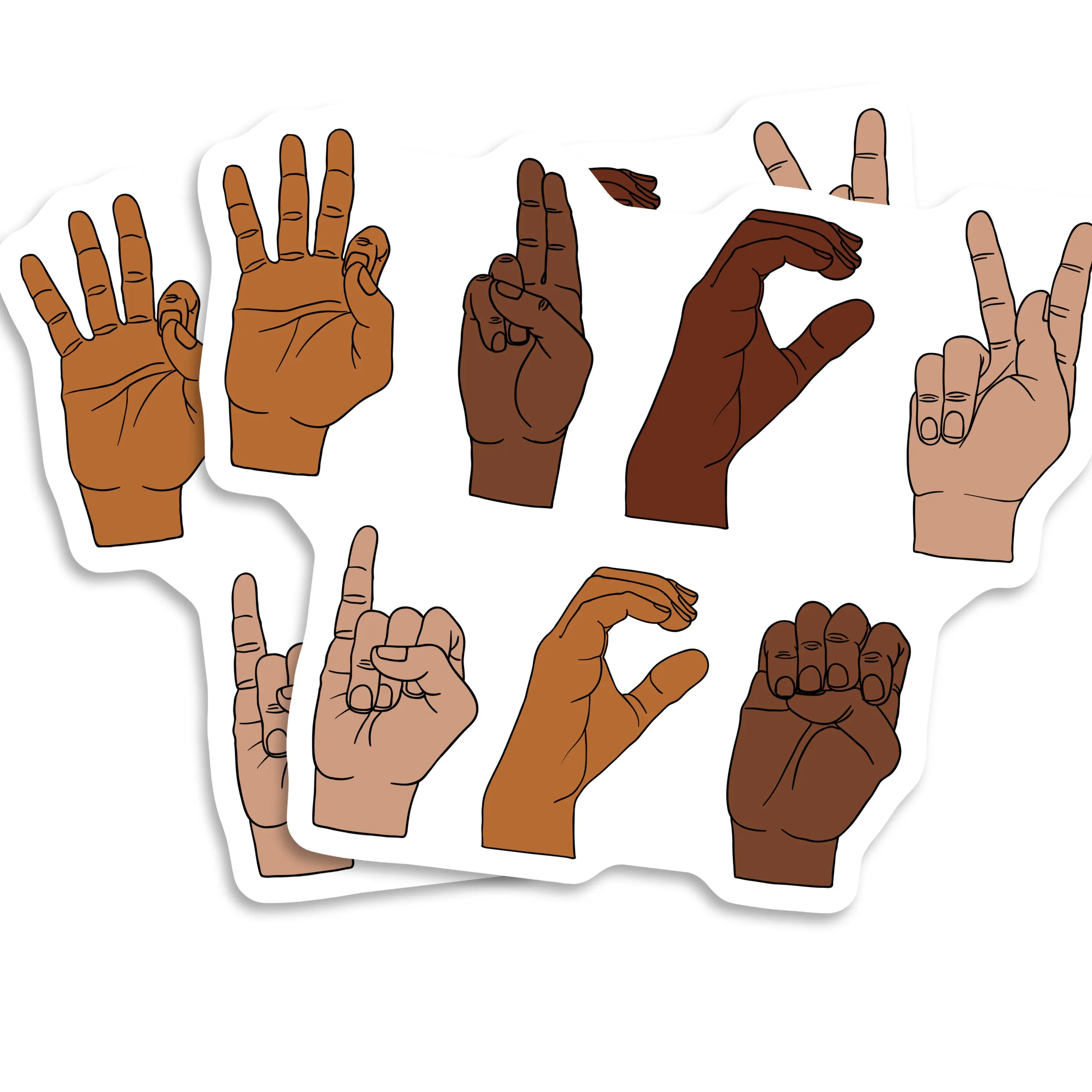 Printlabz - ASL  F ICE  Magnet Sign Language Decor Deaf Culture Inclusive Protest  - Toolbox - 2 Pack 5 Inch - EPLM0167