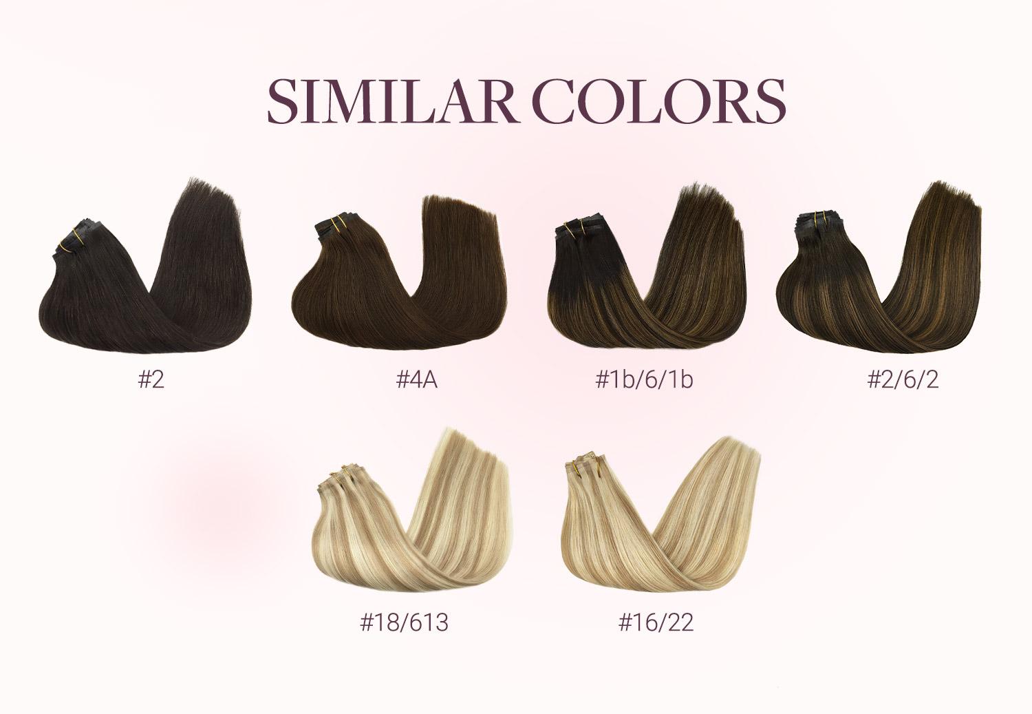 Seamless Clip in Human Hair Extensions 14-22 Inch Real Human Hair Clip Ins for Natural and Seamless Look