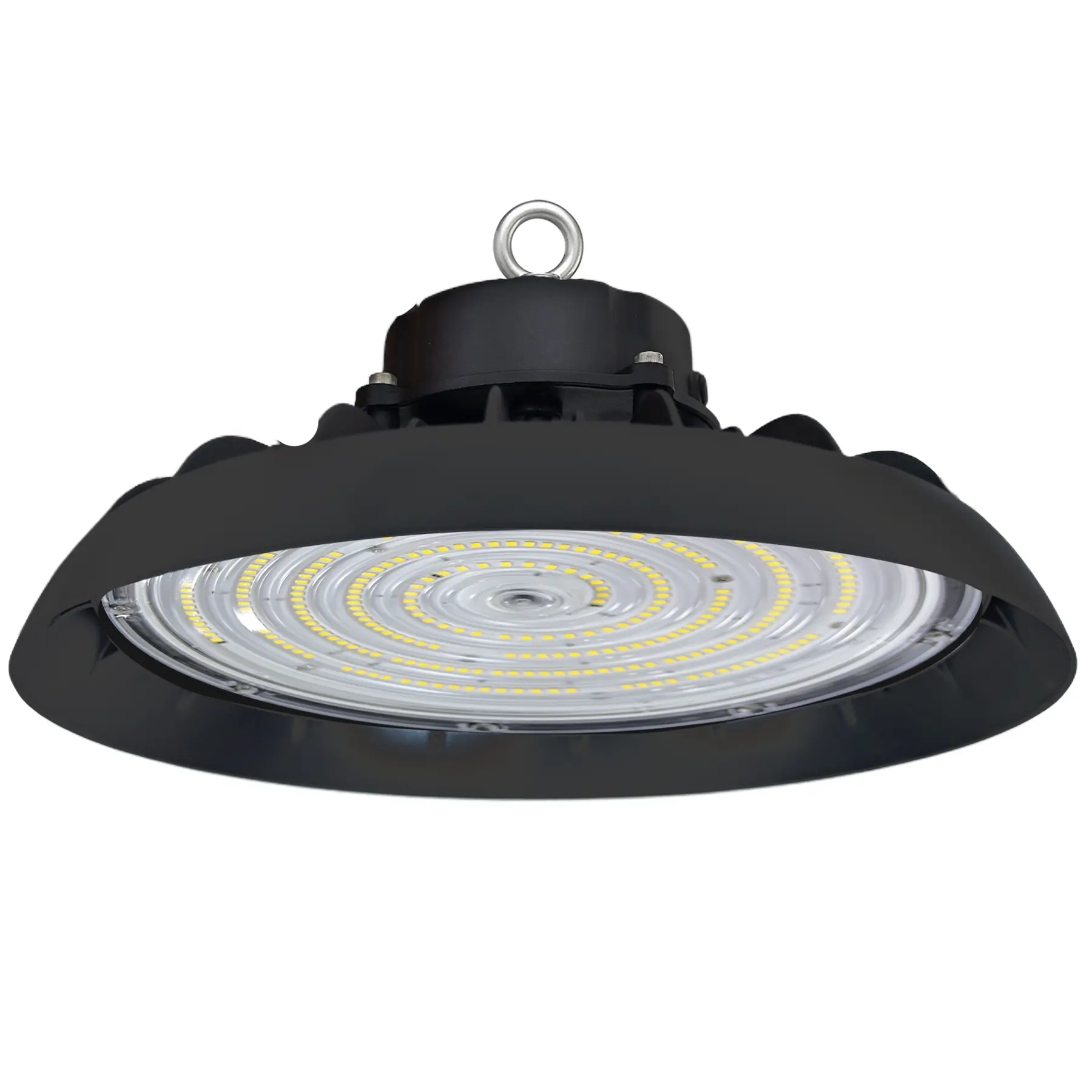 SEURON 200W High Bay UFO LED Commercial Light 5000K Daylight 32000 Lumens IP65 Waterproof 100-277V Dimmable 0-10V Energy Saving Industrial Lighting for Storage Garage Gym Warehouse Commercial Efficient Power Consumption Workshop Safety Bright