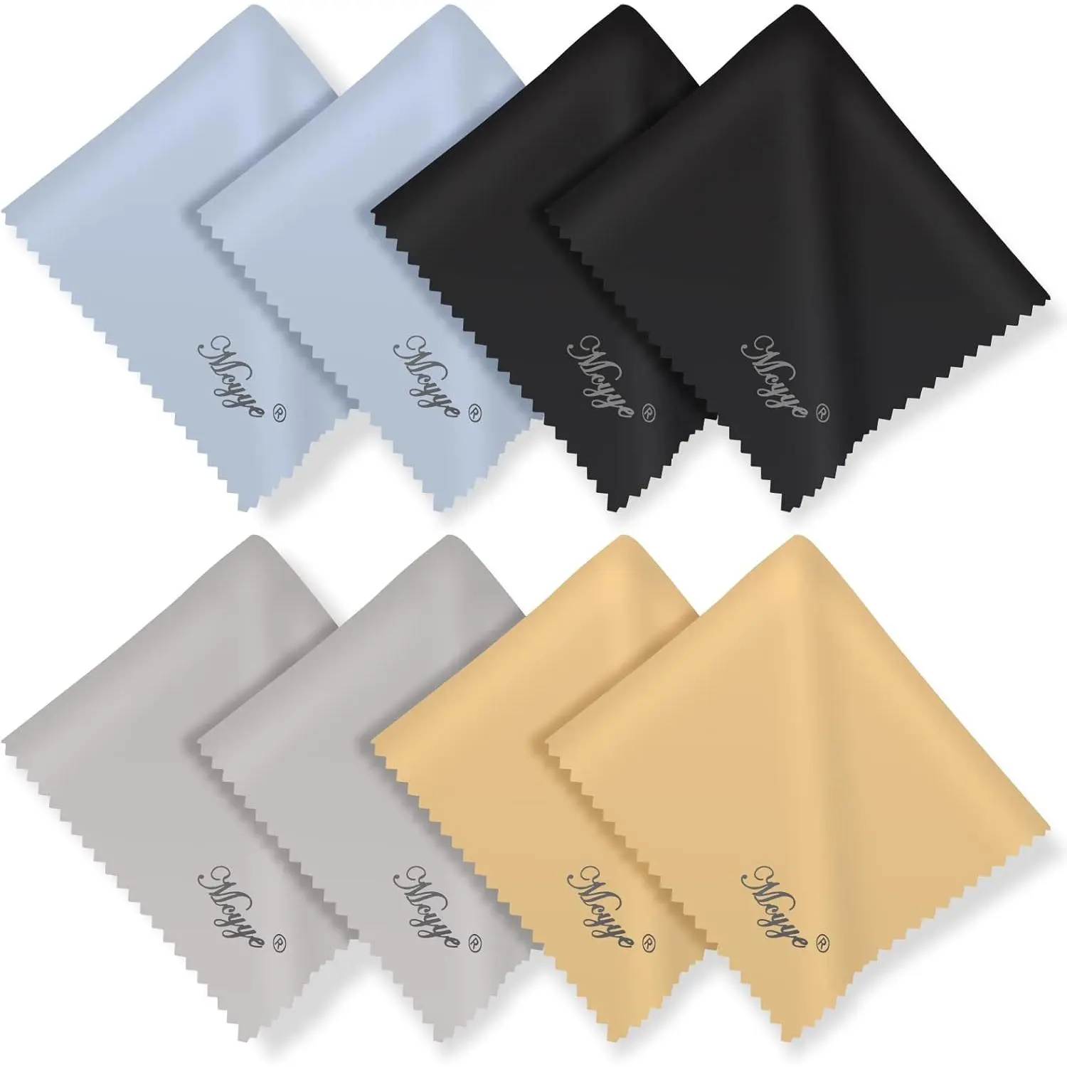 8 count Microfiber Cleaning Cloth for Glasses (6"x7"),  Eyeglass Cleaning Cloth, Lens Wipes Cloth for Electronics, Glasses, TV Screen, Cell Phone and Laptop, Cleaning the Screens Works Well