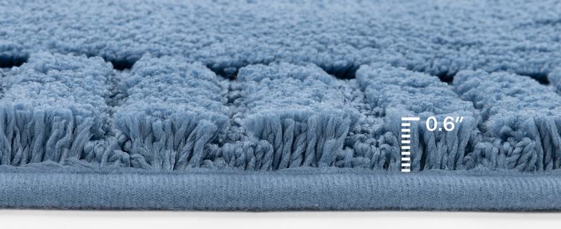 [FebruaryStockUp] HEBE Bathroom Rugs Sets 3 Piece Bathroom Shower Rugs with U-Shaped Contour Toilet Mat Absorbent Microfiber Plush Bath Mats Non Slip Bath Rugs Machine Washable Shaggy Bath Mat Set