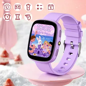Kids' gaming smartwatch! Features 22 built-in educational games: shooting, puzzle, racing... Front-facing camera for photos, sleep monitoring, calculator, activity tracking, flashlight, and a high-capacity battery—the perfect gift for your child!